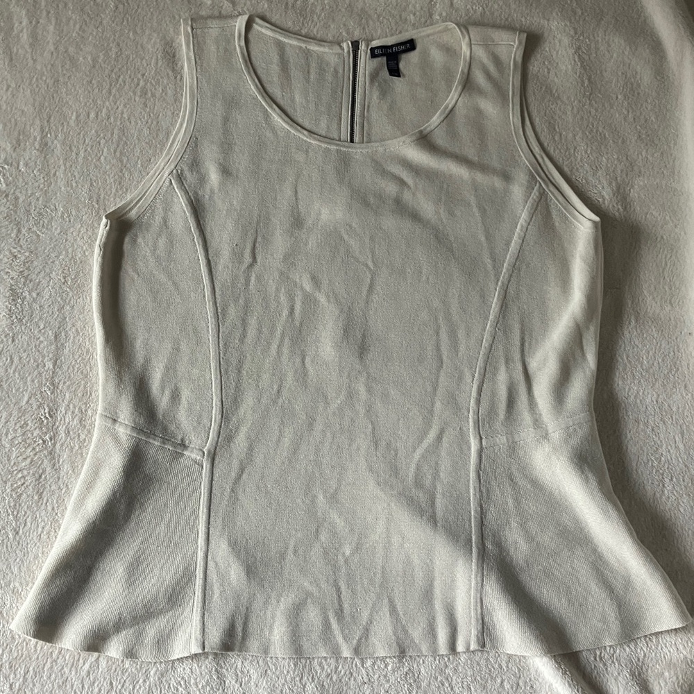 Eileen Fisher Women's Cream Tank Top
